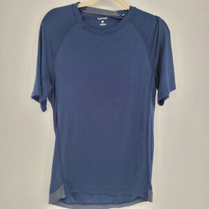 dagsmejan blue tshirt Swedish design size Large